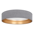 Brilagi - Luminária de Teto LED VELVET SIMPLE LED/24W/230V 3000K Ø 45 cm cinza/dourado