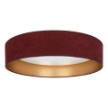 Brilagi - Luminária de teto LED VELVET SIMPLE LED/24W/230V 4000K Ø 45 cm vinho/dourado