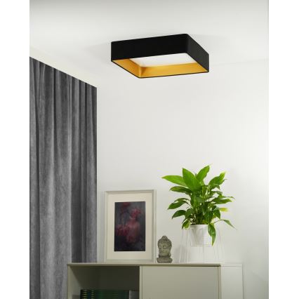 Brilagi - LED Luminária de teto VELVET SQUARE LED/24W/230V 43x43 cm preta