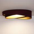 BRILAGI - Luminária de teto LED VELVET TWIST LED/24W/230V 4000K Ø 55 cm vinho/dourado