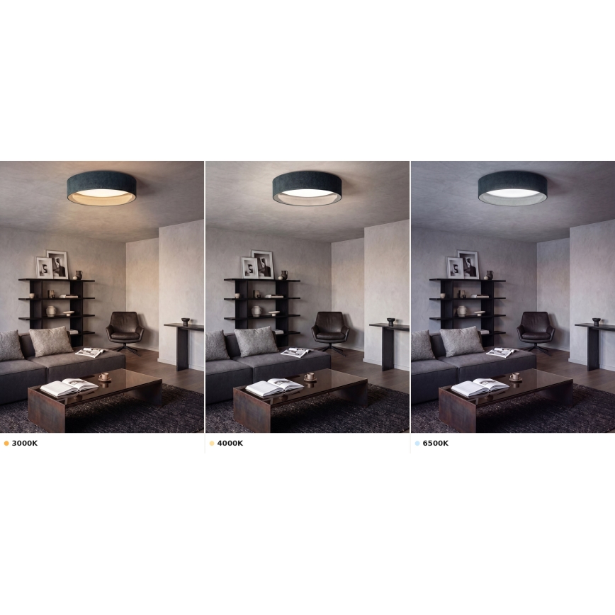Brilagi - Candeeiro de teto LED VELVET VARI LED/24W/230V 3000/4000/6500K Ø45 cm verde