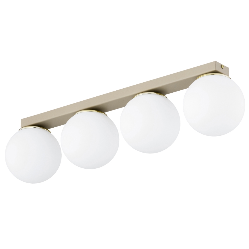 BRILAGI - Luminária de teto MILO 4xE27/60W/230V bege/dourado