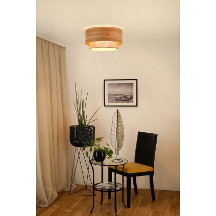 Brilagi - Luminária de teto MONTANA BOHO 1xE27/15W/230V diâmetro 45 cm castanho