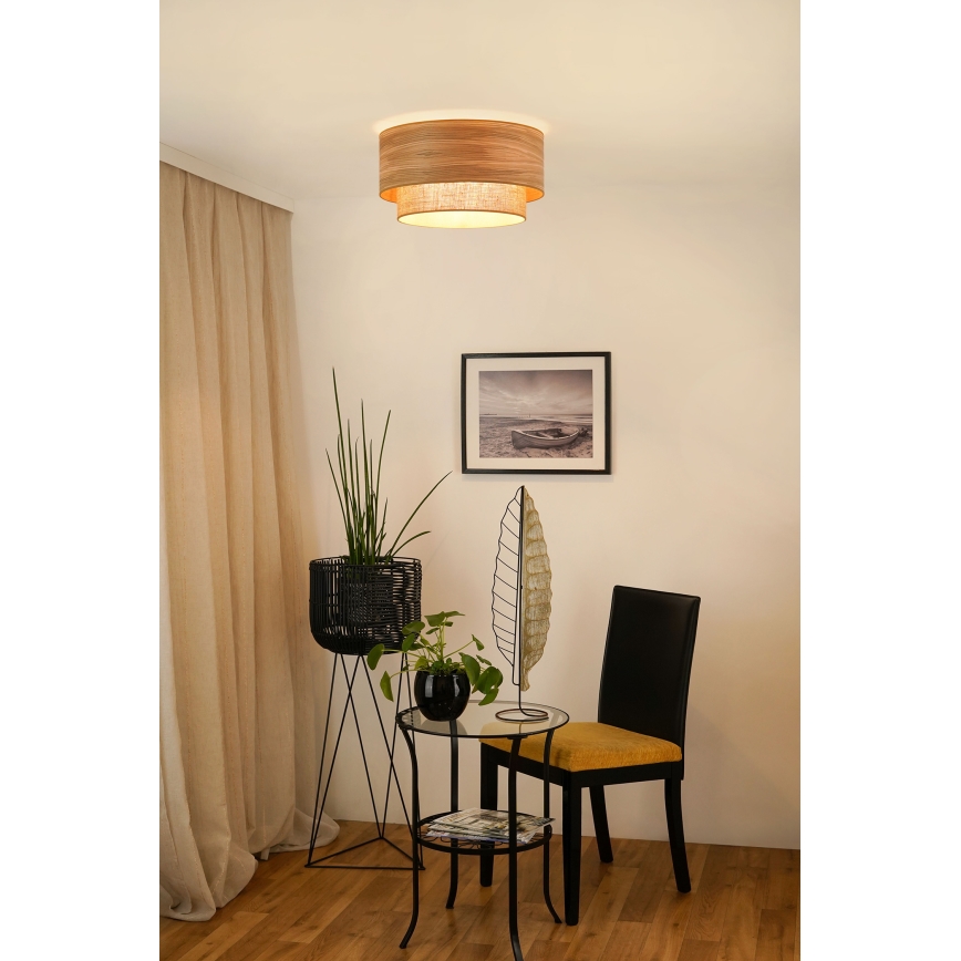 Brilagi - Luminária de teto MONTANA BOHO 1xE27/15W/230V diâmetro 45 cm castanho