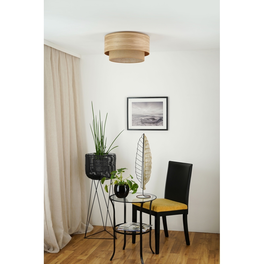 Brilagi - Luminária de teto MONTANA BOHO 1xE27/15W/230V diâmetro 45 cm castanho