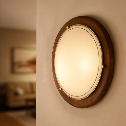 Brilagi - Luminária de teto ORBIS 1xE27/60W/230V diâmetro 30 cm pinho