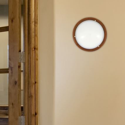 Brilagi - Luminária de teto ORBIS 1xE27/60W/230V diâmetro 30 cm pinho