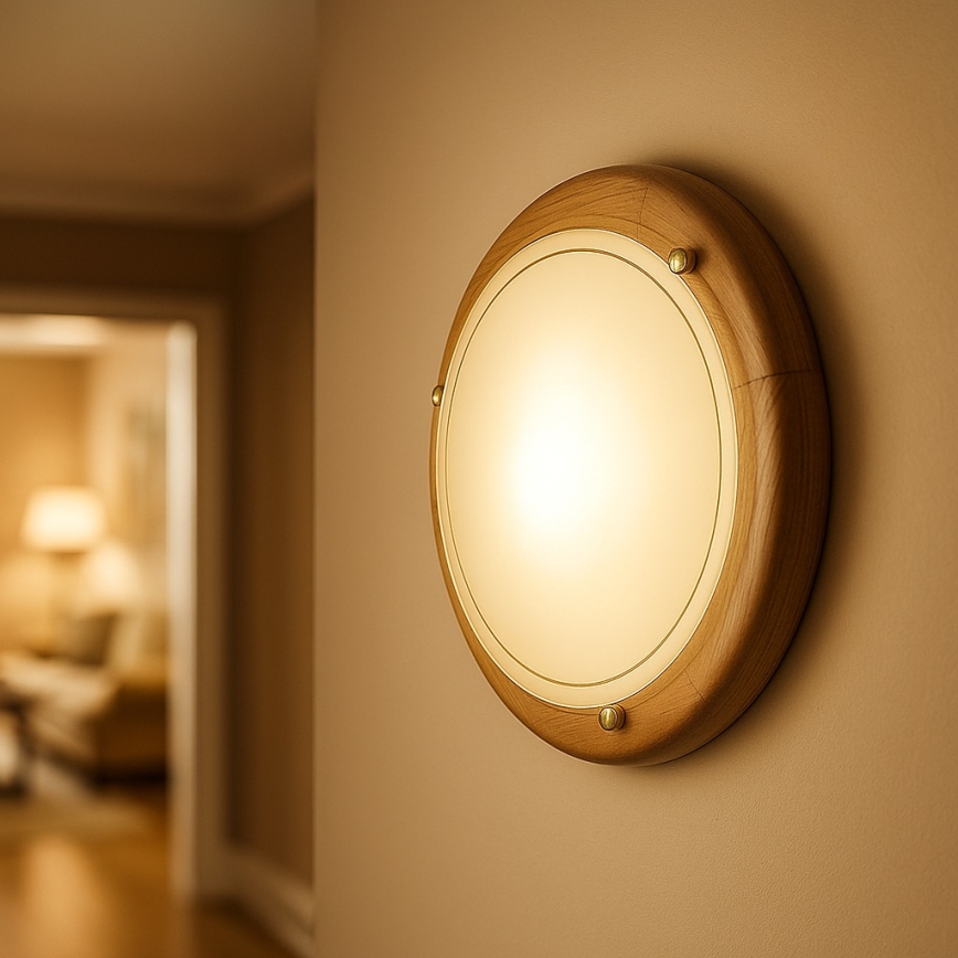 Brilagi - Luminária de teto ORBIS 2xE27/60W/230V Ø 38 cm em pinho