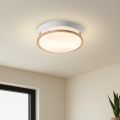 Brilagi - Luminária de teto ORINO 2xE27/40W/230V Ø 27 cm branca/carvalho