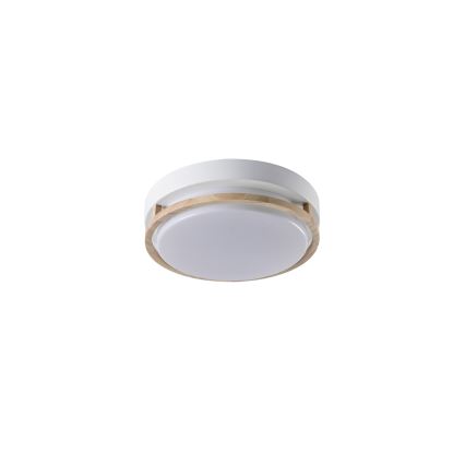 Brilagi - Luminária de teto ORINO 2xE27/40W/230V Ø 27 cm branca/carvalho