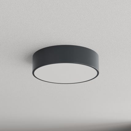 Brilagi - Plafon de tecto para casa de banho com sensor de movimento e de crepúsculo CLARE 2xE27/24W/230V diâmetro 30 cm antracite IP54