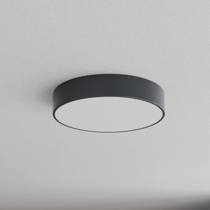 Brilagi - Luminária de teto para casa de banho com sensor de movimento e crepuscular CLARE 3xE27/24W/230V Ø 40 cm antracite IP54