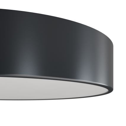 Brilagi - Luminária de teto para casa de banho com sensor de movimento e crepuscular CLARE 3xE27/24W/230V Ø 40 cm antracite IP54