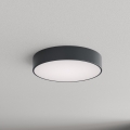 Brilagi - Luminária de teto para casa de banho com sensor de movimento e crepuscular CLARE 3xE27/24W/230V Ø 40 cm antracite IP54