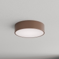 Brilagi - Luminária de teto para casa de banho com sensor de movimento e sensor crepuscular CLARE 2xE27/24W/230V diâmetro 30 cm castanha IP54