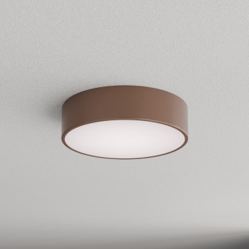 Brilagi - Luminária de teto para casa de banho com sensor de movimento e sensor crepuscular CLARE 2xE27/24W/230V diâmetro 30 cm castanha IP54