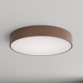 Brilagi - Luminária de teto para casa de banho com sensor de movimento e sensor crepuscular CLARE 4xE27/24W/230V Ø 50 cm castanha IP54