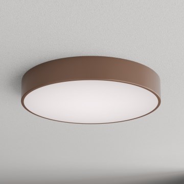Brilagi - Luminária de teto para casa de banho com sensor de movimento e sensor crepuscular CLARE 4xE27/24W/230V Ø 50 cm castanha IP54