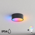 BRILAGI - Luminária de teto para casa de banho LED RGBW regulável CLARE 1xE27/12W/230V Ø 20 cm antracite IP54