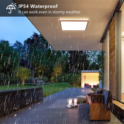 Brilagi - Candeeiro de teto LED para casa de banho ULTRA SLIM LED/24W/230V 42x42 cm ouro rosé IP54