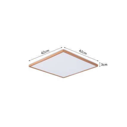 Brilagi - Candeeiro de teto LED para casa de banho ULTRA SLIM LED/24W/230V 42x42 cm ouro rosé IP54