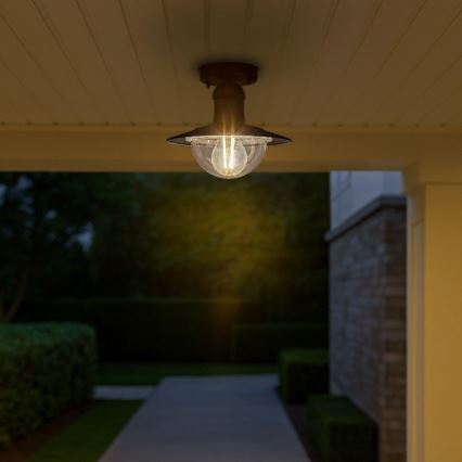 Brilagi - Luminária de teto para exterior MOLDE 1xE27/60W IP44 preta