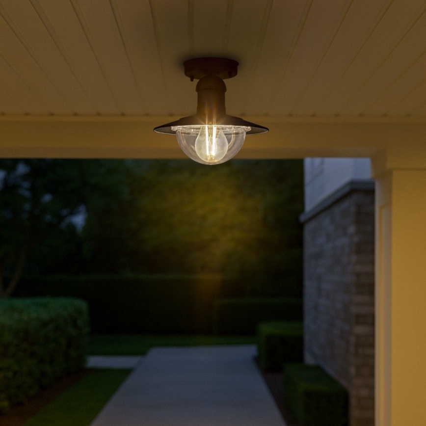 Brilagi - Luminária de teto para exterior MOLDE 1xE27/60W IP44 preta