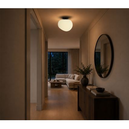 BRILAGI - Luminária de teto PEBBLES 1xE27/40W/230V diâmetro 30 cm preta