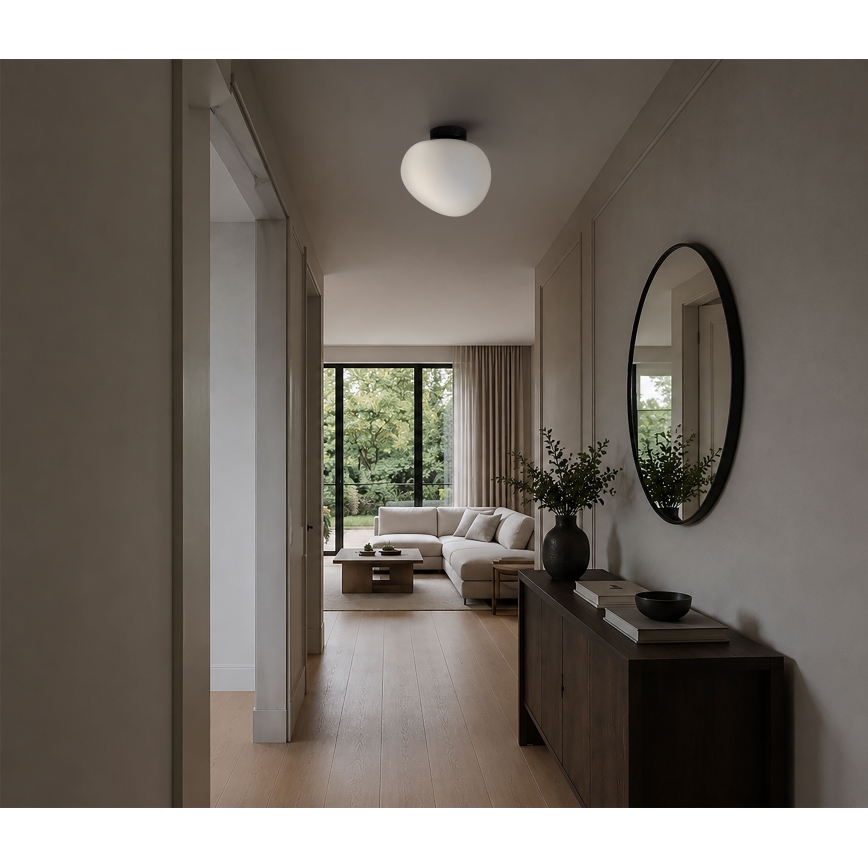 BRILAGI - Luminária de teto PEBBLES 1xE27/40W/230V diâmetro 30 cm preta