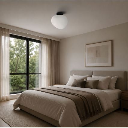 BRILAGI - Luminária de teto PEBBLES 1xE27/40W/230V diâmetro 30 cm preta
