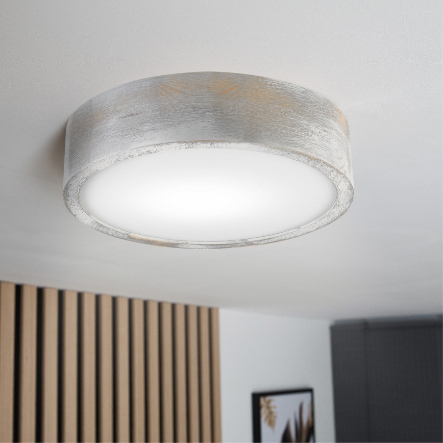 Brilagi - Luminária de teto PINO 1xE27/15W/230V pinho/prateado Ø 27,5 cm