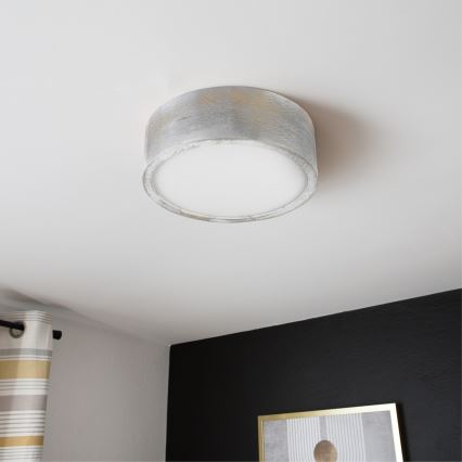 Brilagi - Luminária de teto PINO 1xE27/15W/230V pinho/prateado Ø 27,5 cm