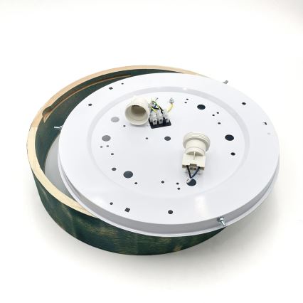 Brilagi - Luminária de teto PINO 2xE27/15W/230V pinho/verde Ø 37,5 cm