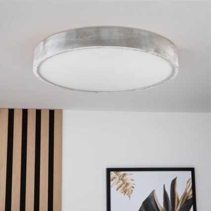 Brilagi - Luminária de teto PINO 3xE27/15W/230V, pinho/prateada Ø 47,5 cm