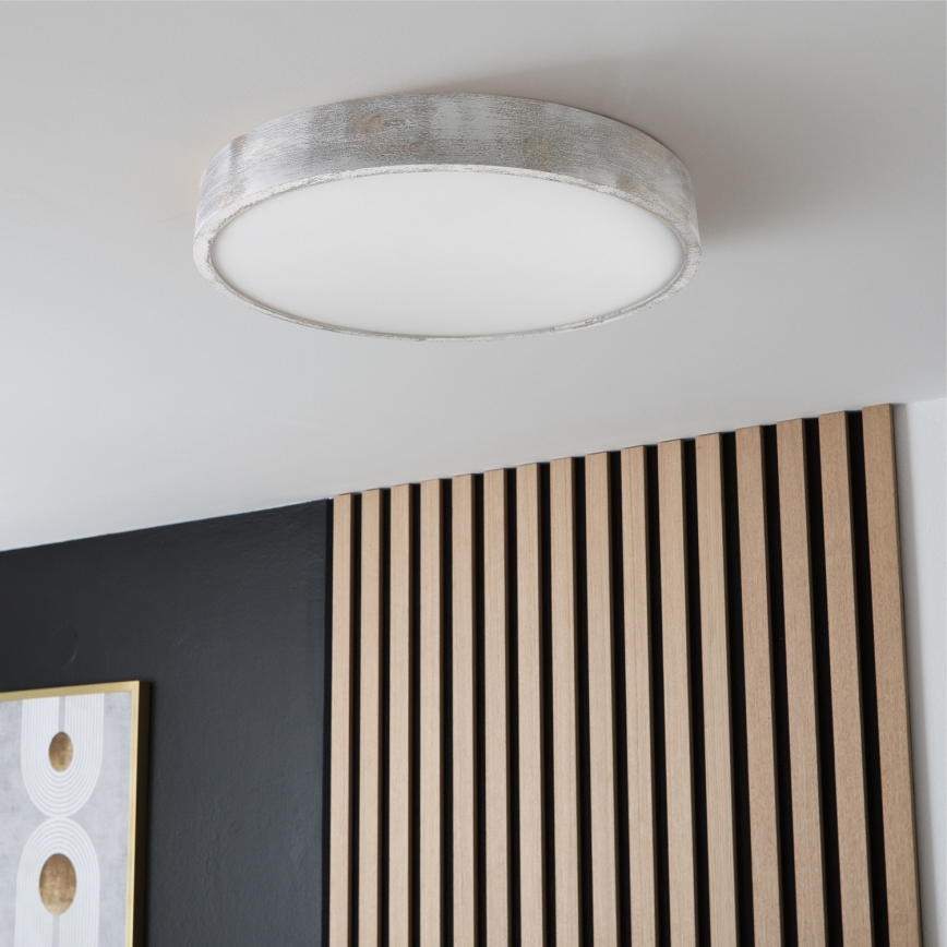 Brilagi - Luminária de teto PINO 3xE27/15W/230V, pinho/prateada Ø 47,5 cm