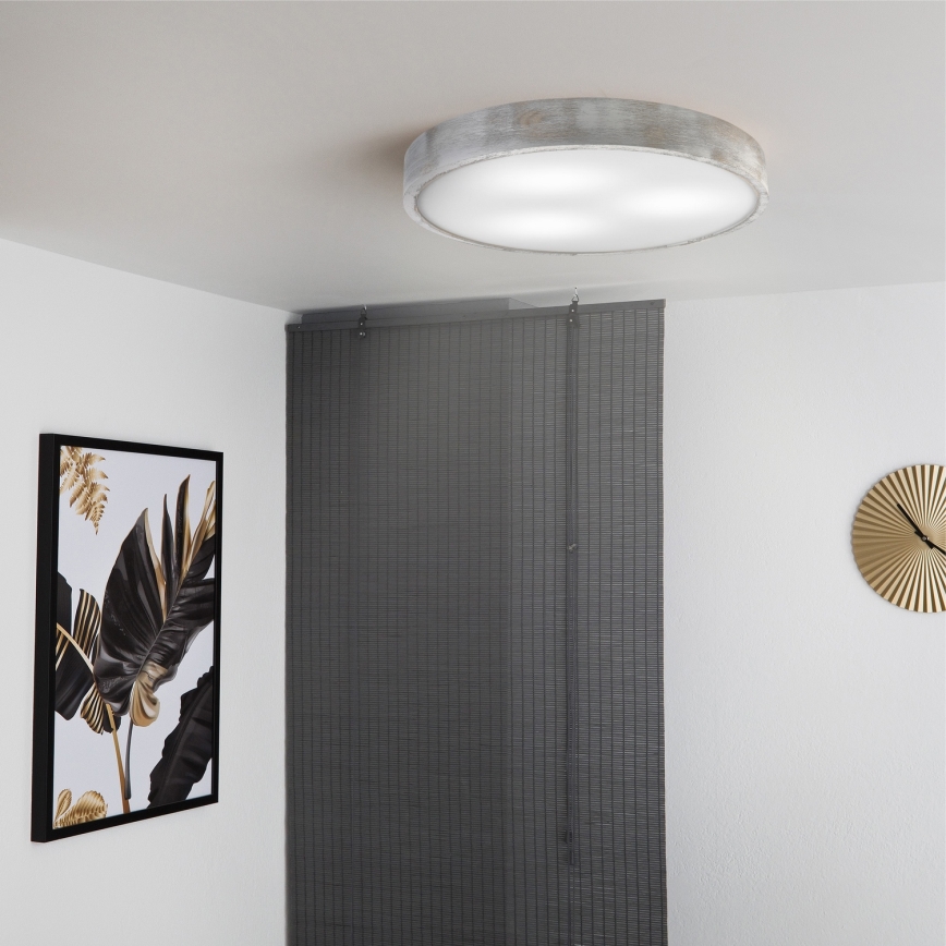 Brilagi - Luminária de teto PINO 3xE27/15W/230V, pinho/prateada Ø 47,5 cm