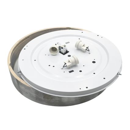 Brilagi - Luminária de teto PINO 3xE27/15W/230V, pinho/prateada Ø 47,5 cm