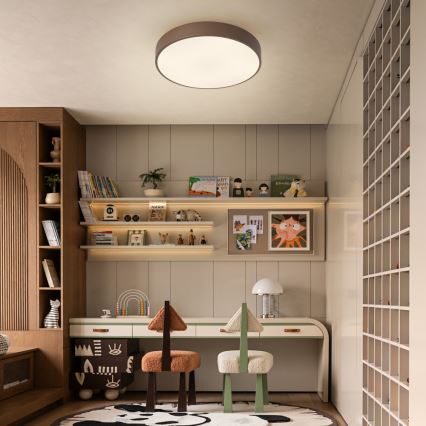 Brilagi - Candeeiro de tecto LED POOL LED/48W/230V 3000/4000/6000K Ø 40 cm castanho