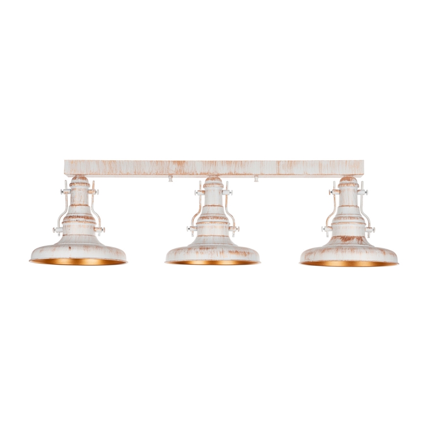 Brilagi - Luminária de teto PYRONIC 3xE27/40W/230V creme/pátina