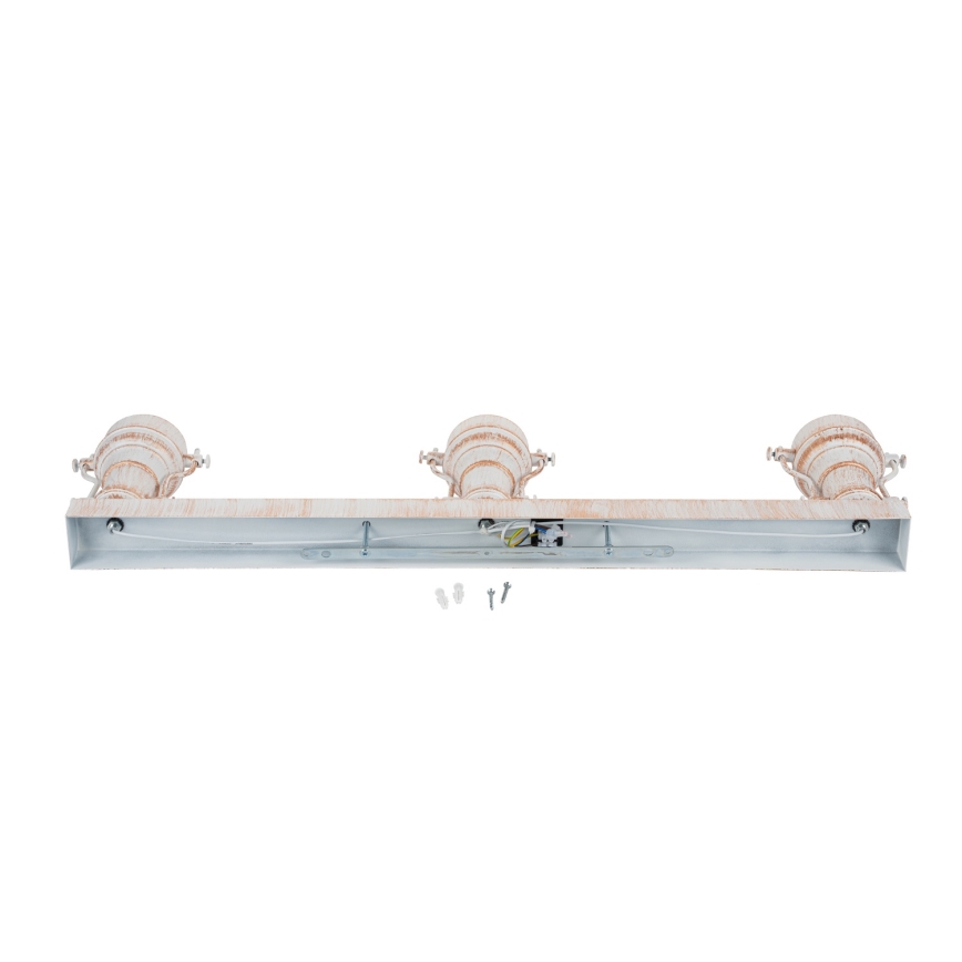 Brilagi - Luminária de teto PYRONIC 3xE27/40W/230V creme/pátina