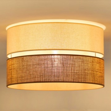 Brilagi - Luminária de teto ROYAL YUTE 1xE27/15W/230V diâmetro 40 cm bege/creme