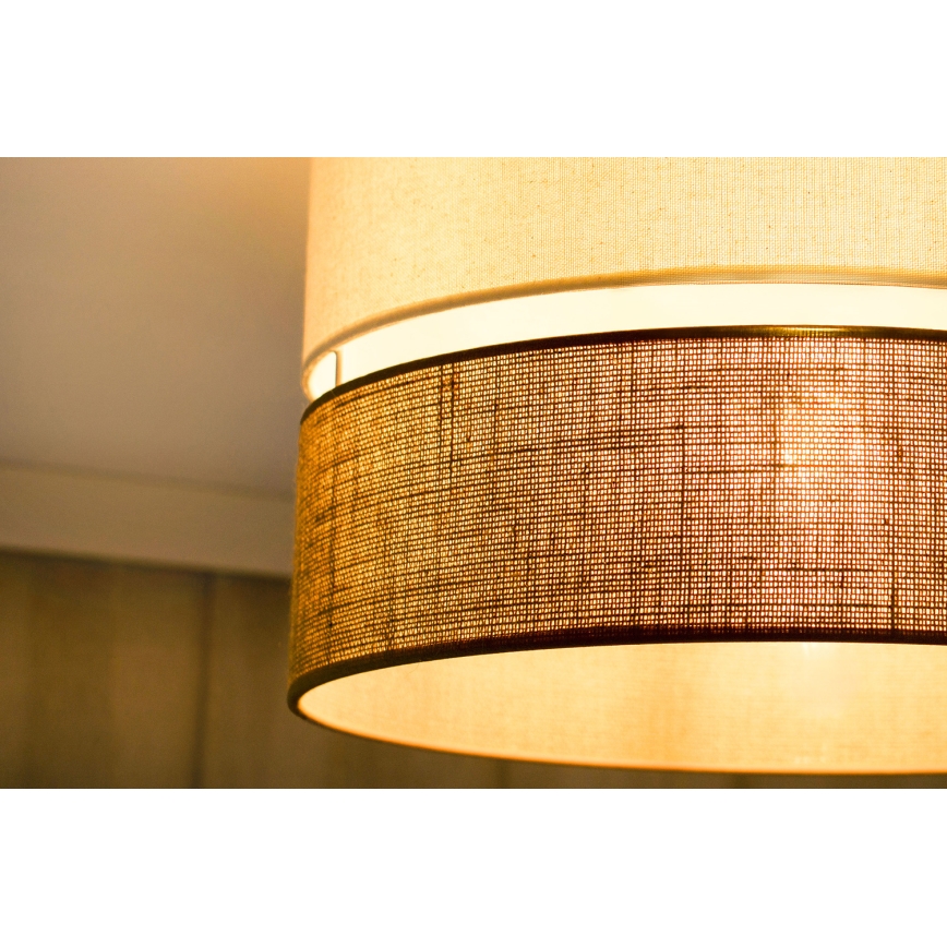 Brilagi - Luminária de teto ROYAL YUTE 1xE27/15W/230V diâmetro 40 cm bege/creme