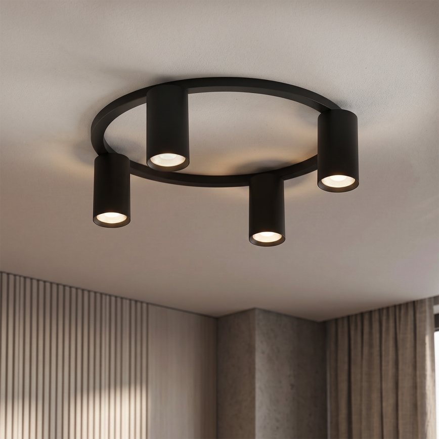 Brilagi - Luminária de teto SELE 4xGU10/30W/230V preta