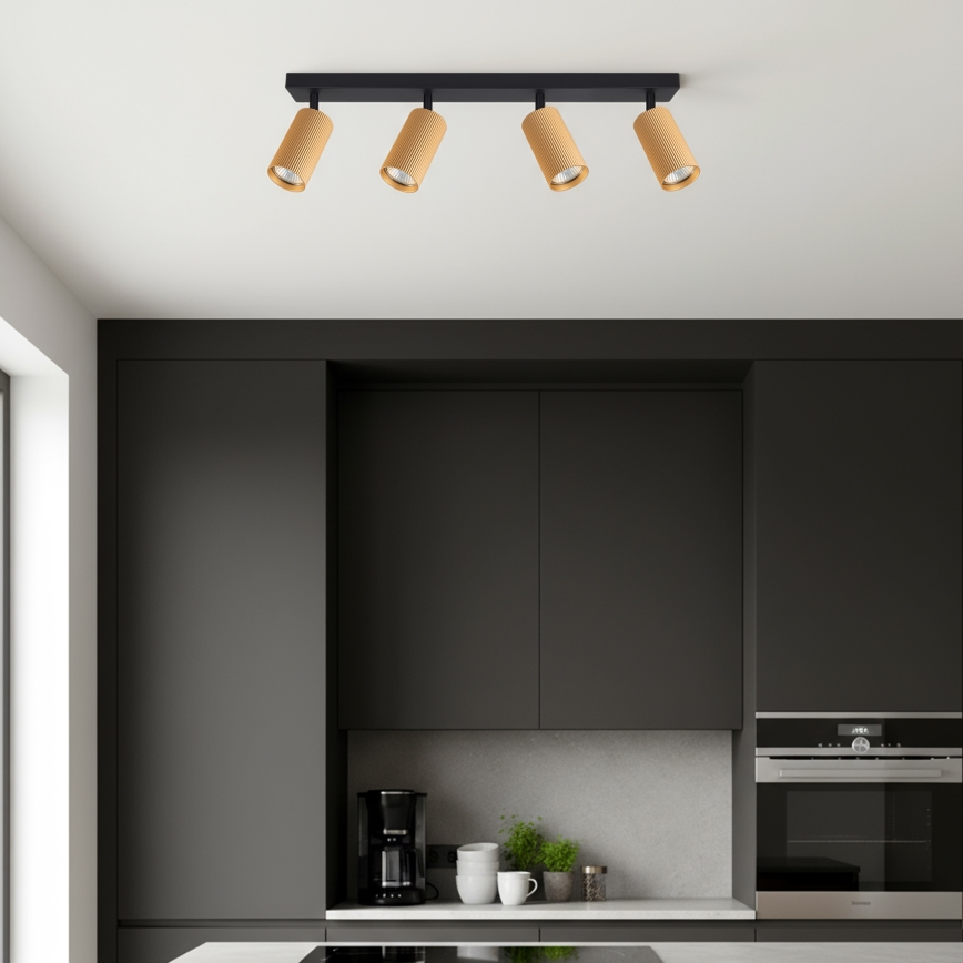 Brilagi - Luminária de teto SELE MODERN 4xGU10/30W/230V dourada