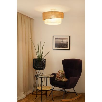 Brilagi - Plafon SHINE 1xE27/15W/230V diâmetro 50 cm bege/creme