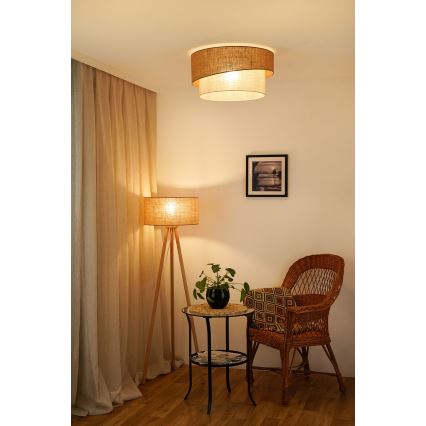 Brilagi - Luminária de teto SHINE 1xE27/15W/230V diâmetro 50 cm bege/creme