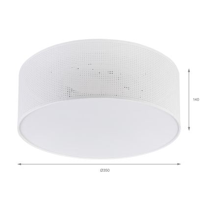 Brilagi - Luminária de teto SIRIJA MODERN 2xE27/60W/230V Ø 35 cm branca