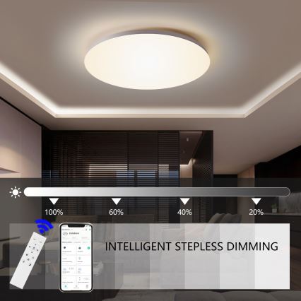 Brilagi - Luminária de teto LED dimável SMART LED/36W/230V Ø 48 cm 3000–6000K Wi‑Fi Tuya Beacon + controlo remoto
