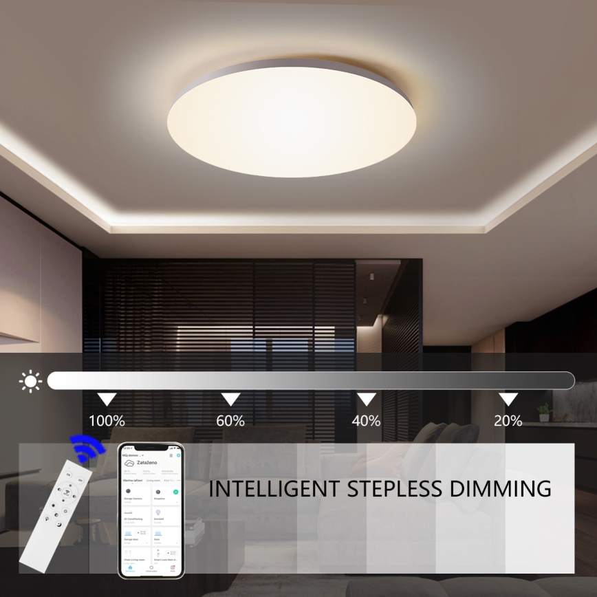 Brilagi - Luminária de teto LED dimável SMART LED/36W/230V Ø 48 cm 3000–6000K Wi‑Fi Tuya Beacon + controlo remoto