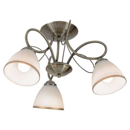 Brilagi - Luminária de teto sobreposta FRED 3xE27/60W/230V Ø 59 cm bronze